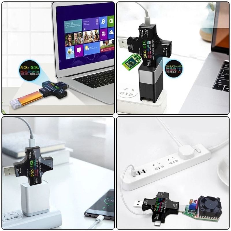 USB TypeC Digital Power Meter Tester Voltage Current Power And Temperature Monitor For USBC Devices 4
