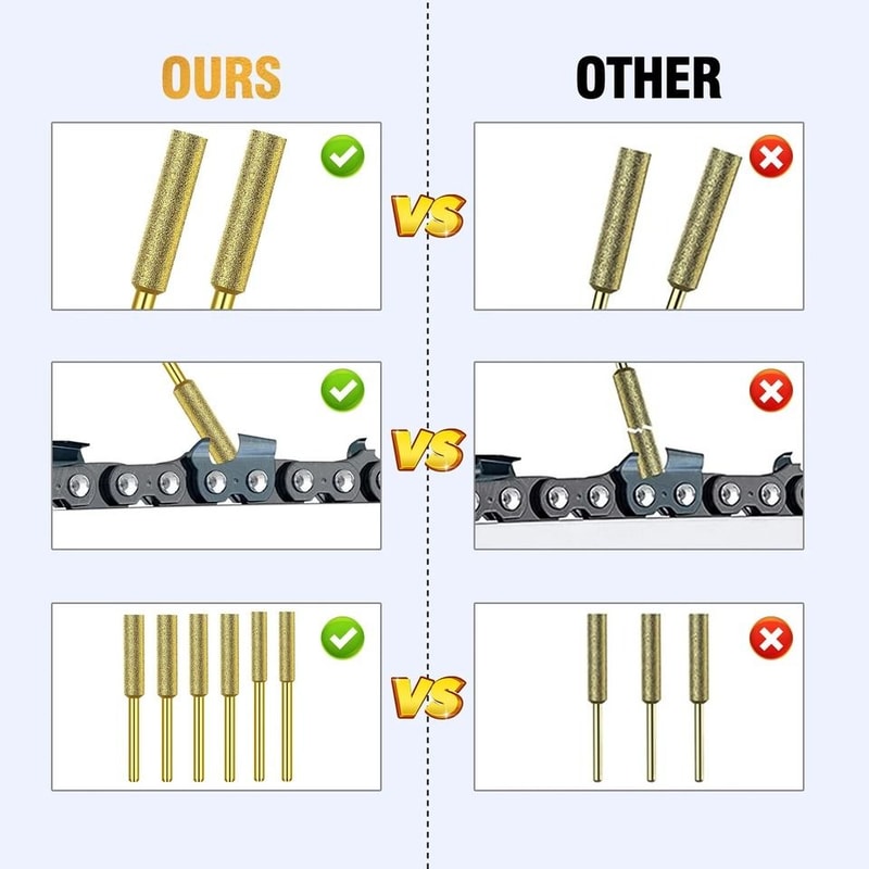 Diamond Chainsaw Sharpener Burr Grinding Stones 1