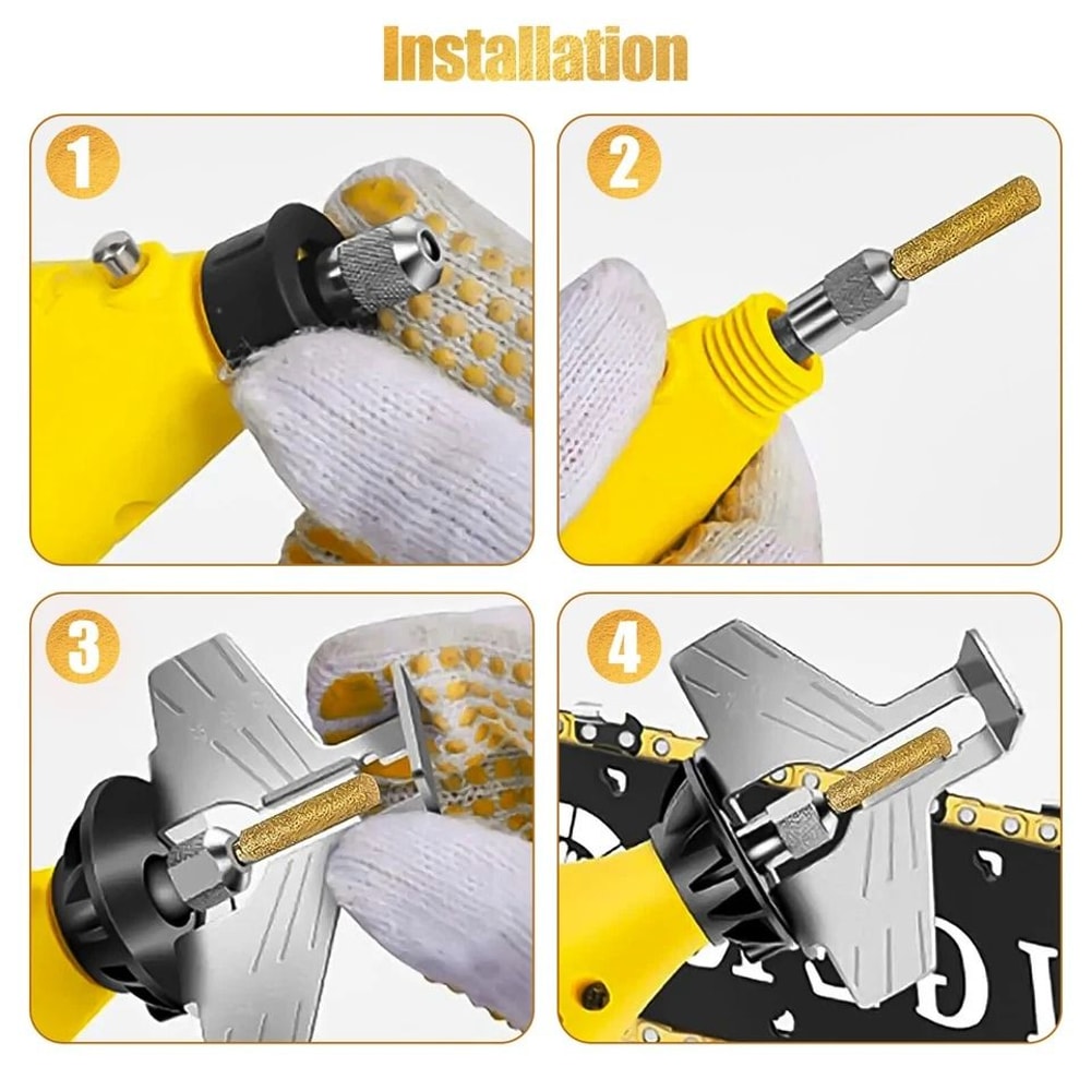 Diamond Chainsaw Sharpener Burr Grinding Stones 6