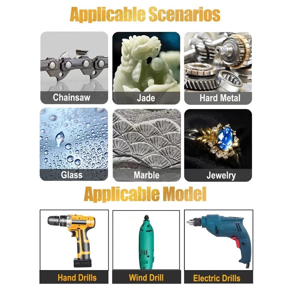 Diamond Chainsaw Sharpener Burr Grinding Stones 7