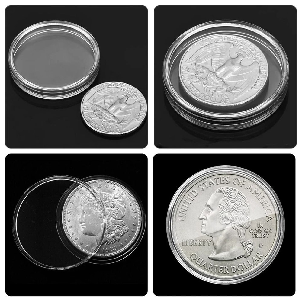 Clear Coin Capsules For Silver Eagle Storage Case 4