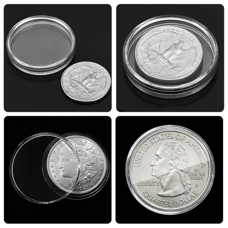 Clear Coin Capsules For Silver Eagle Storage Case 4