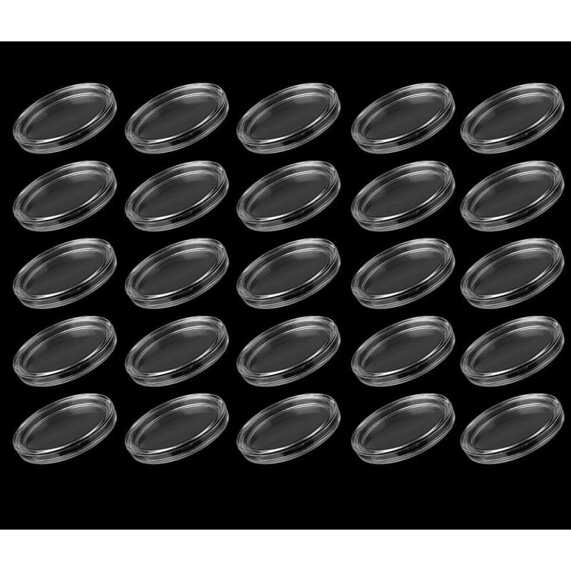 Clear Coin Capsules For Silver Eagle Storage Case 0