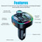 Bluetooth FM Transmitter Car Adapter With USB PD Charger HandsFree Calling 6