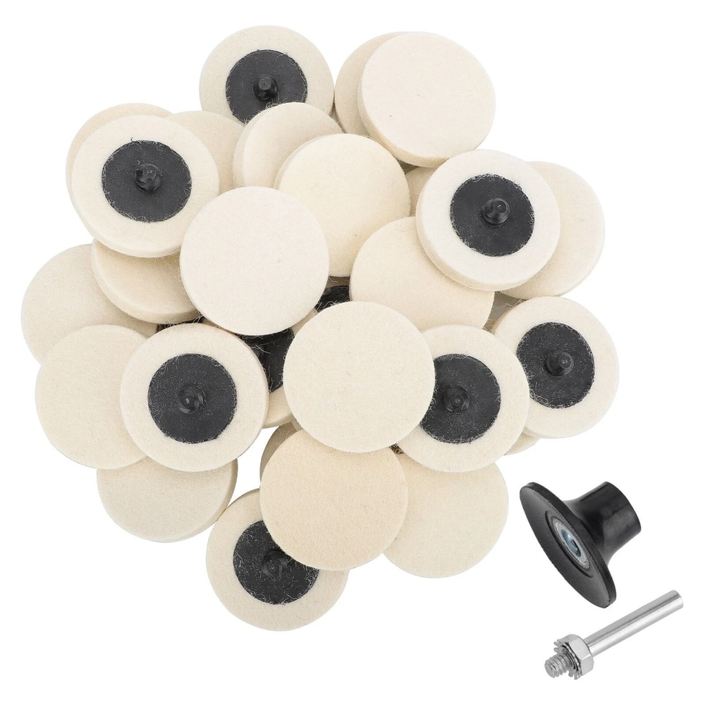Wool Polishing Pads With Shank Holder Durable Buffing Discs For Metal Wood Glass More 0