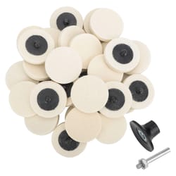 wool polishing pads with shank holder durable buffing discs for metal, wood, glass & more
