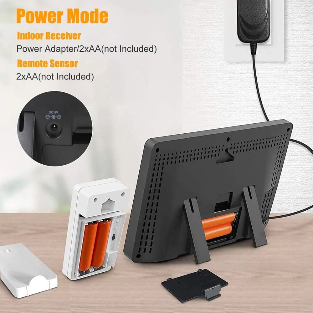 Wireless LCD Weather Station With Dual Alarm Thermometer 6