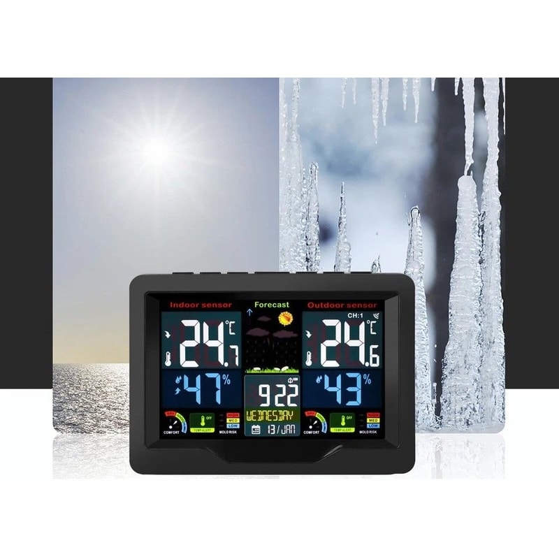 Wireless LCD Weather Station With Dual Alarm Thermometer 0