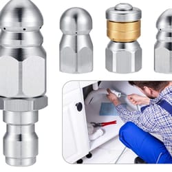 pressure washer sewer jetter nozzles high-pressure drain cleaning hose nozzle set