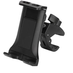 adjustable tablet holder for treadmills, bikes & microphone stands