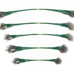 stainless steel fishing leader line with snap swivel durable saltwater & freshwater use