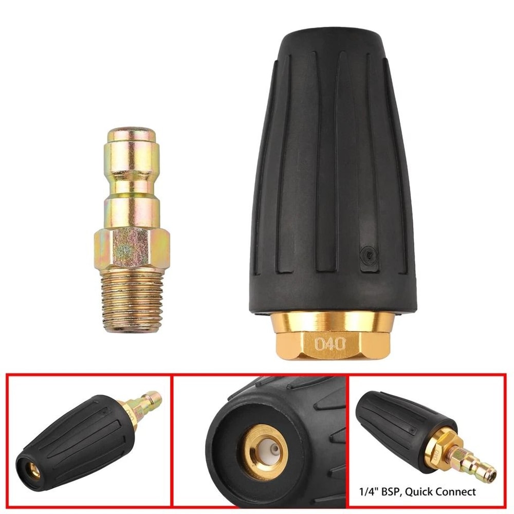 High Pressure Washer Turbo Nozzle GPM PSI Spray Tip Quick Connect 5
