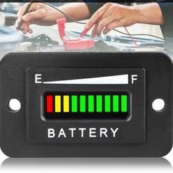 battery indicator meter for golf cart, club car, yamaha led battery gauge