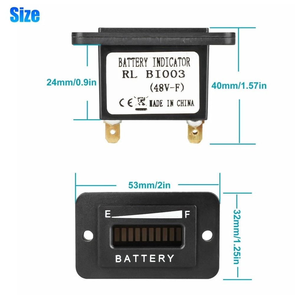 Battery Indicator Meter For Golf Cart Club Car Yamaha LED Battery Gauge 7