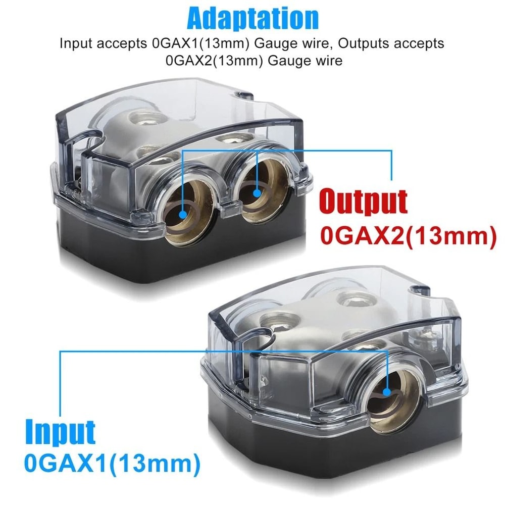 Way Distribution Block Gauge Car Audio Amp Power Ground Distributor For Enhanced Electrical Perform 3