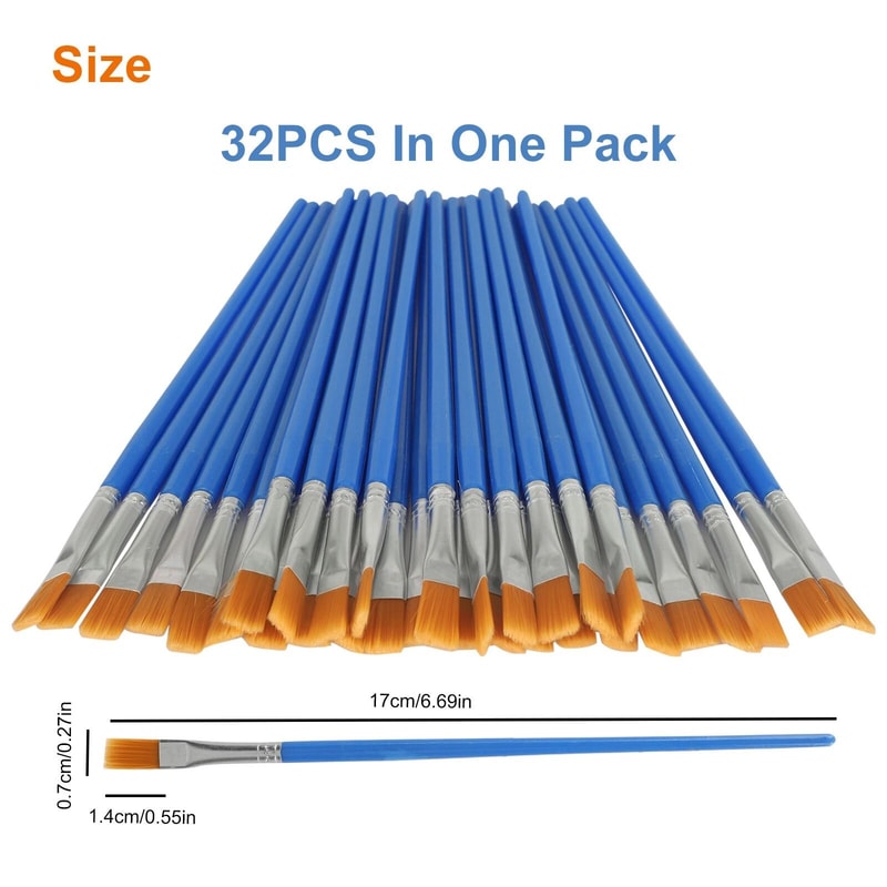Artist Paint Brushes Set For Acrylic Oil And Watercolor Painting Flat Brushes For Crafts 6
