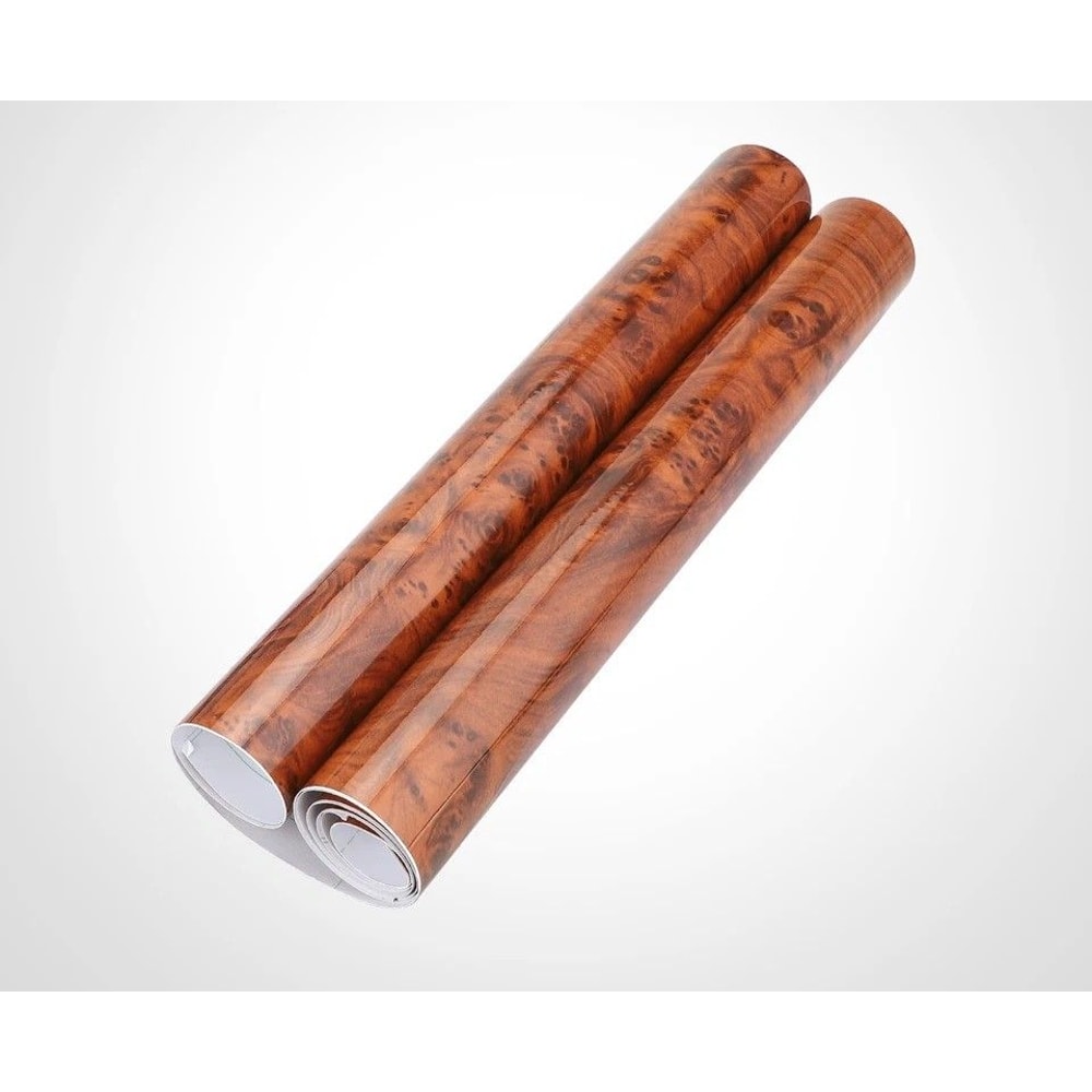 Wood Grain Vinyl Wrap Sticker Car Interior Glossy Film Decal DIY Dashboard Console Decoration 1