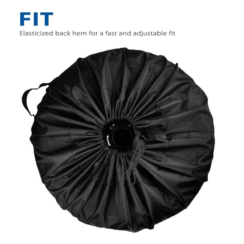 Universal DIY Spare Tire Cover Black Protector For Jeep RV And Trailer 4