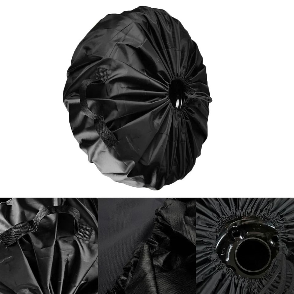 Universal DIY Spare Tire Cover Black Protector For Jeep RV And Trailer 5