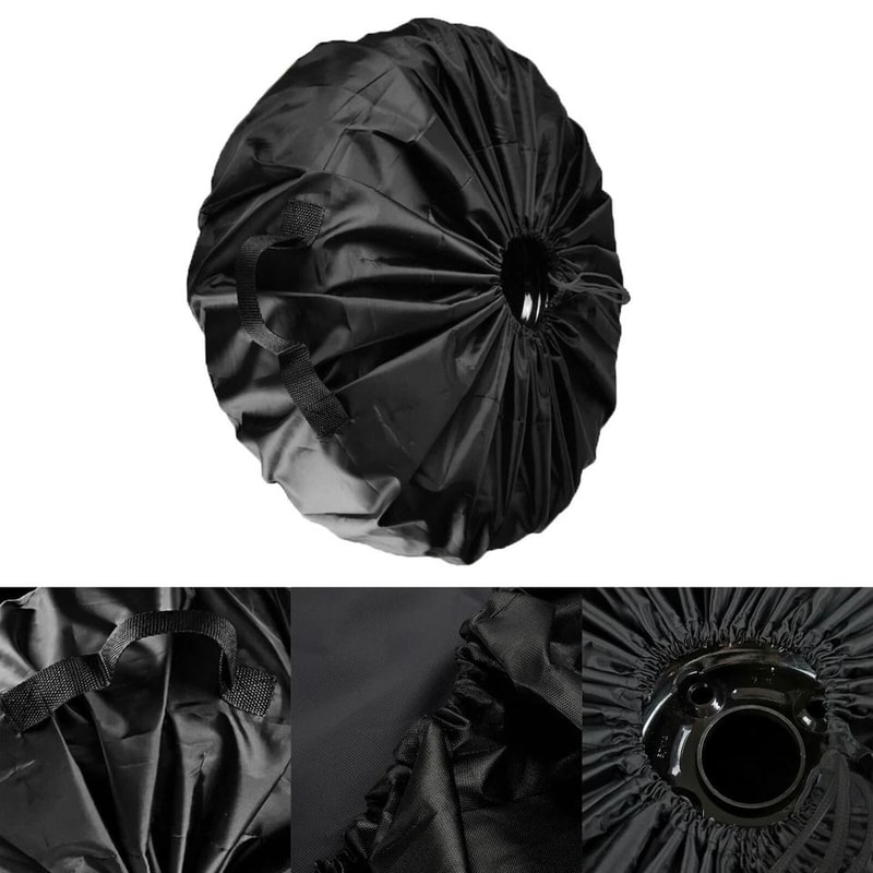 Universal DIY Spare Tire Cover Black Protector For Jeep RV And Trailer 5