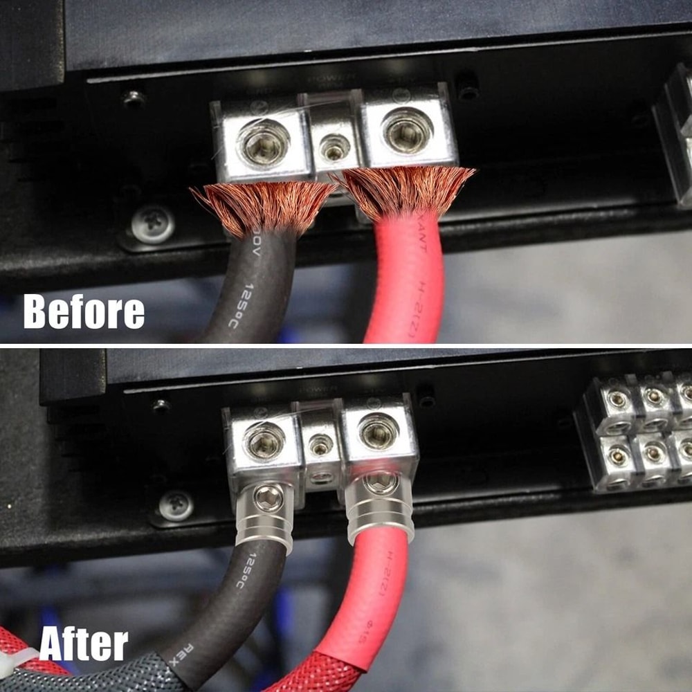 Gauge To Gauge Amp Input Reducer Power Ground Cable Adapter 7