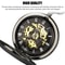 Mens Mechanical Pocket Watch Steampunk Skeleton Black Retro Luxury Chain 2