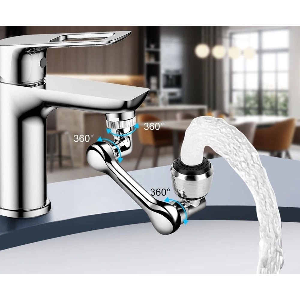 Rotation Faucet Extender Aerator Adjustable Water Nozzle With Dual Flow Modes For Kitchen Bathroom 0
