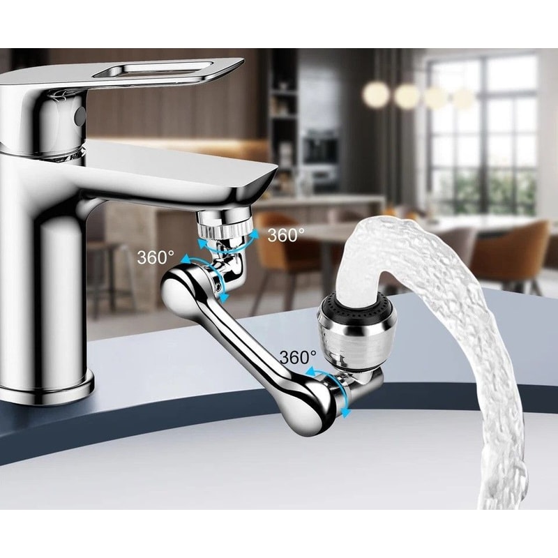 Rotation Faucet Extender Aerator Adjustable Water Nozzle With Dual Flow Modes For Kitchen Bathroom 0