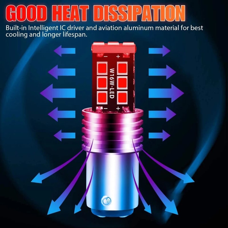 LED Strobe Flashing Brake Tail Light Bulbs LED Safety Alert Stop Parking Lights For Cars 4