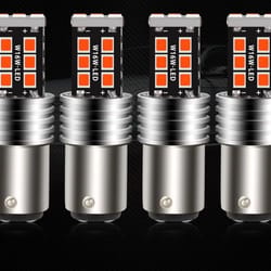 led strobe flashing brake & tail light bulbs led safety alert stop parking lights for cars