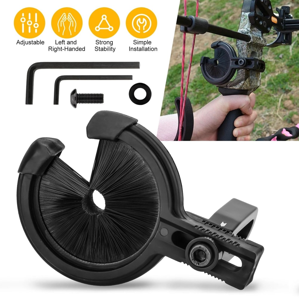 Adjustable Archery Brush Arrow Rest For Left Right Handed Compound And Recurve Bows Durable Secure 4