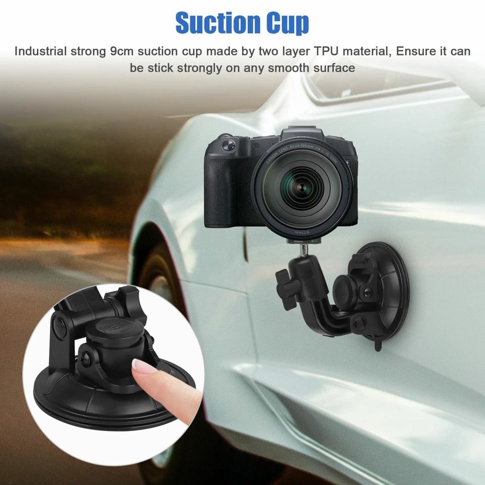 Suction Cup Car Mount For DSLR Nikon DJI OSMO Cameras 2
