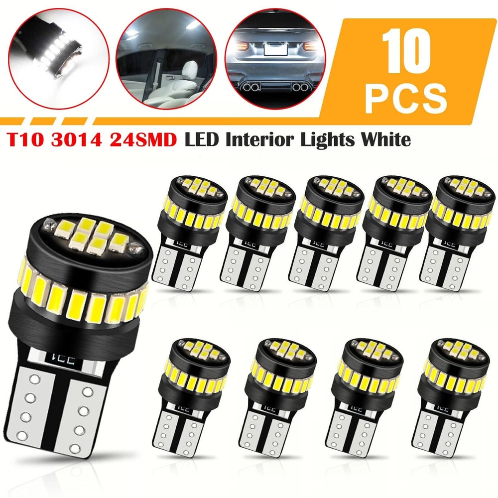 White LED Interior License Plate Bulbs ErrorFree LongLasting 7