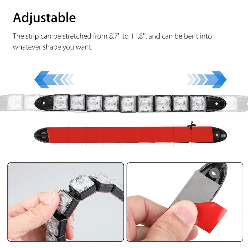 Red Green Waterproof Marine Boat Bow LED Strips Submersible Navigation Lights For Boats 4