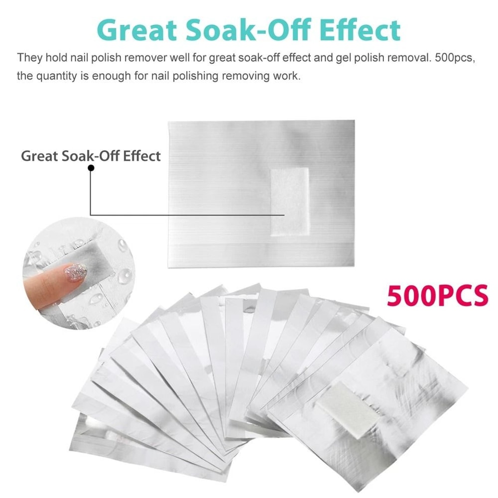 Aluminium Foil Nail Wraps For Gel Polish Removal SoakOff Manicure Cleaner Disposable Nail Wipes Fo 1
