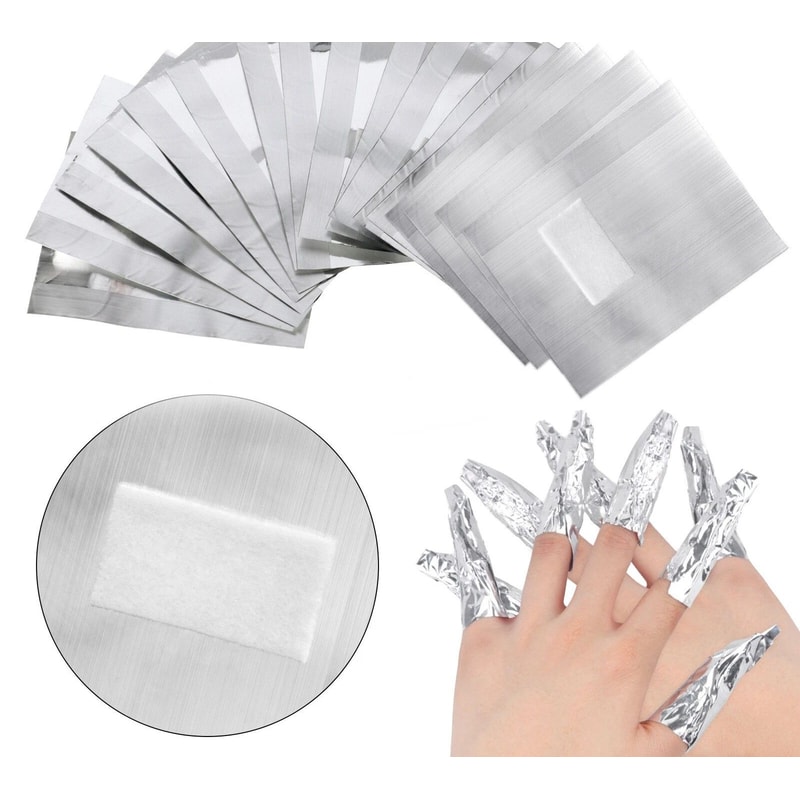 Aluminium Foil Nail Wraps For Gel Polish Removal SoakOff Manicure Cleaner Disposable Nail Wipes Fo 0