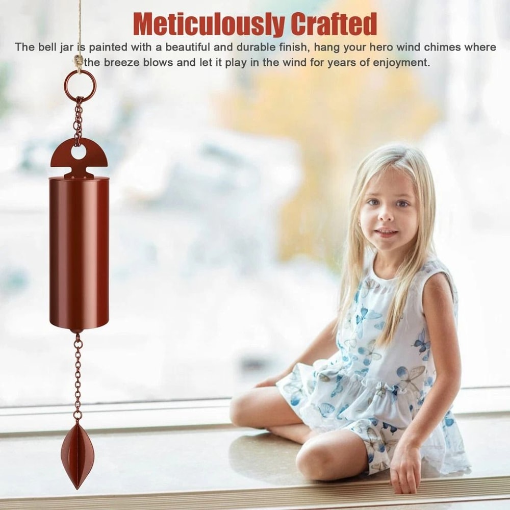 Heroic Wind Chimes Metal Bell Deep Resonance Serenity Outdoor Garden Decor 2