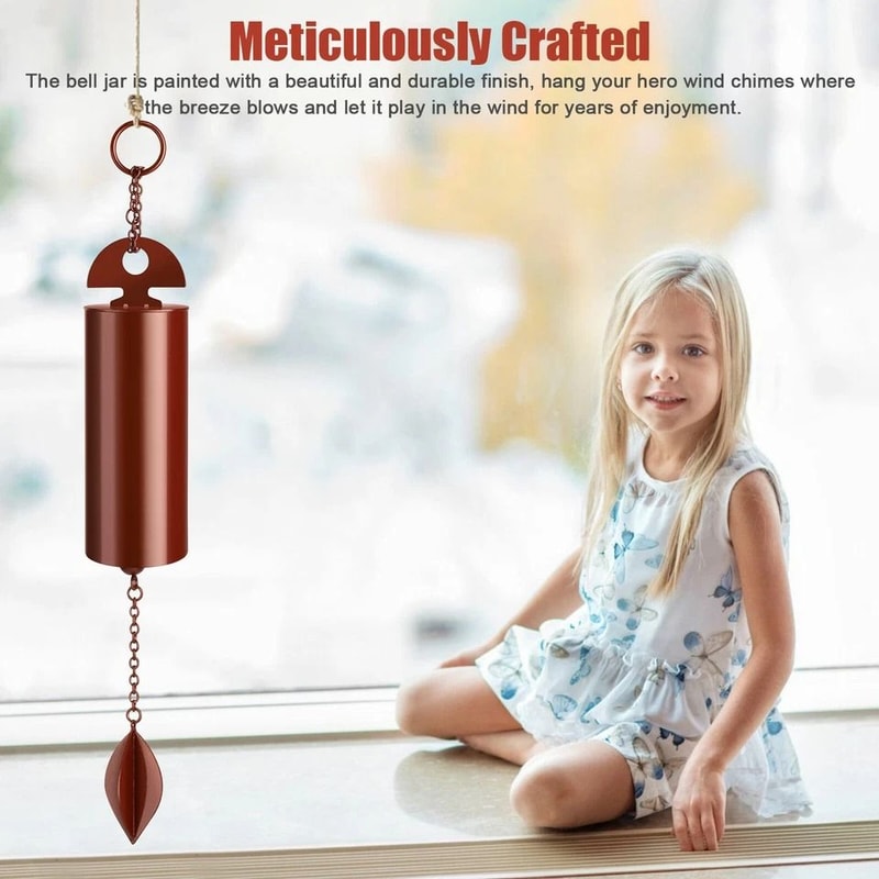 Heroic Wind Chimes Metal Bell Deep Resonance Serenity Outdoor Garden Decor 2
