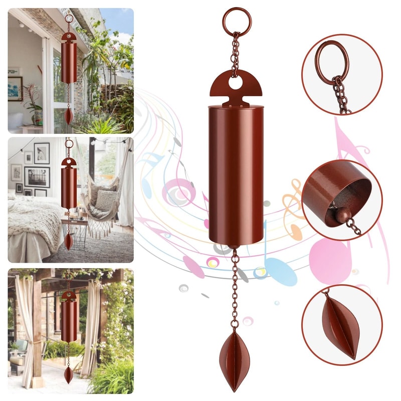 Heroic Wind Chimes Metal Bell Deep Resonance Serenity Outdoor Garden Decor 7