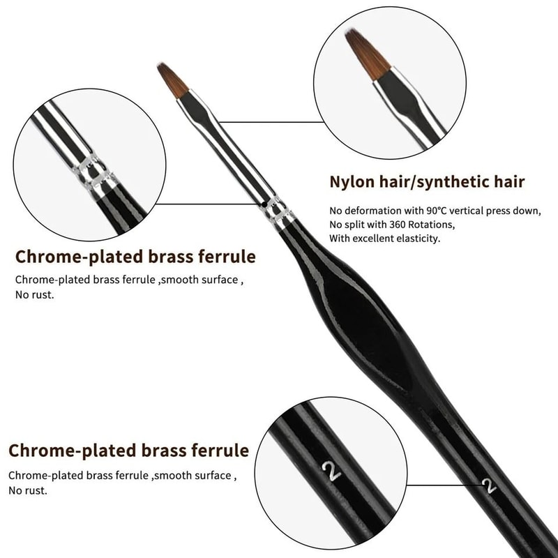 Fine Tip Miniature Paint Brushes Set For Art Nail Model Oil Painting 1