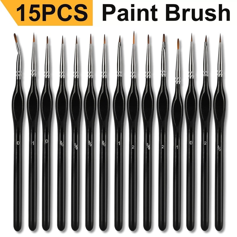 Fine Tip Miniature Paint Brushes Set For Art Nail Model Oil Painting 5