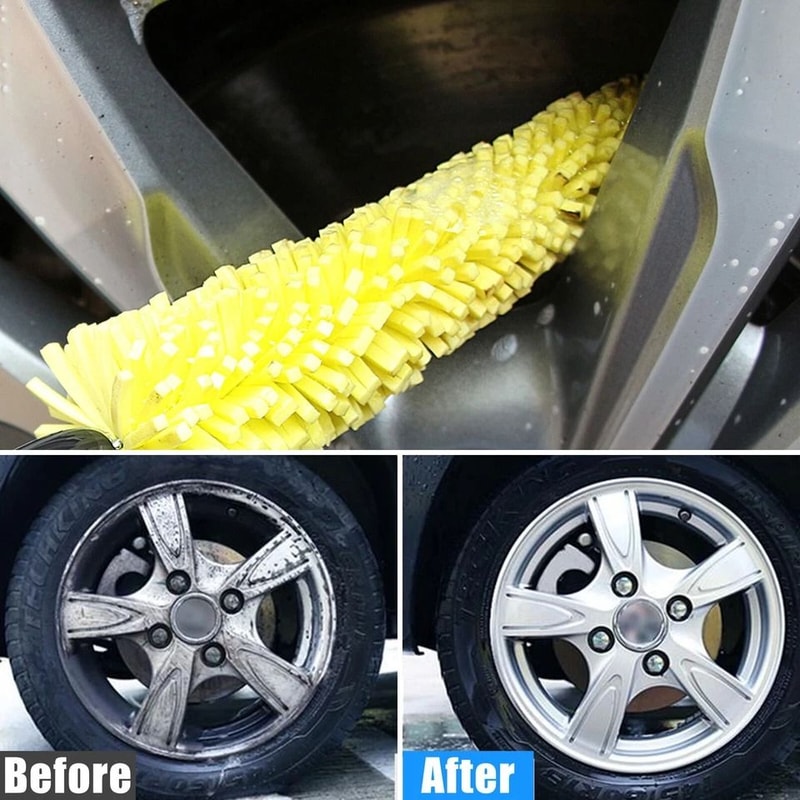 Car Detailing Cleaning Brush Tire Rim Scrub Kit For Vehicle Care 5