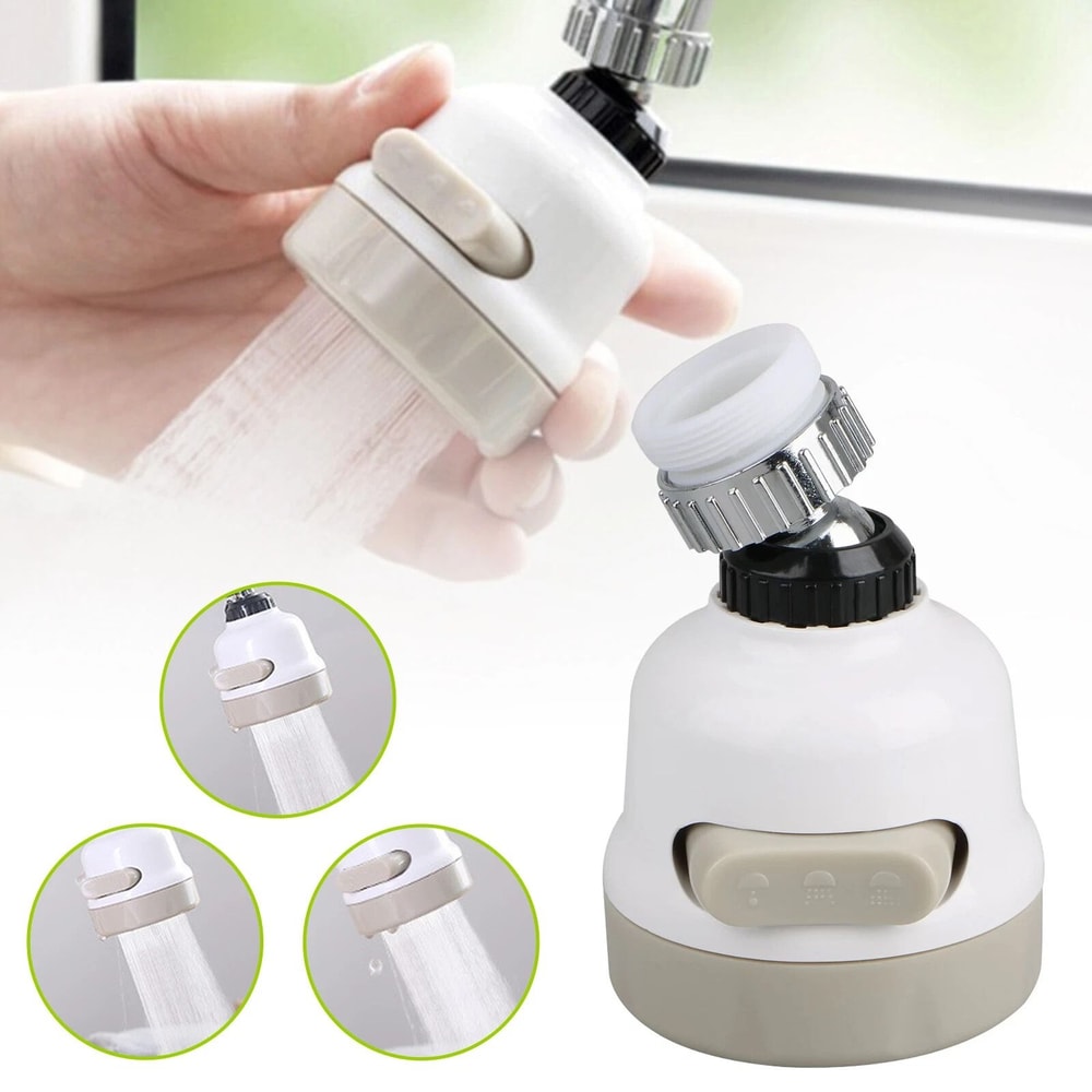 Rotating Faucet Water Filter Movable Kitchen Sink Tap Head Nozzle Sprayer 7