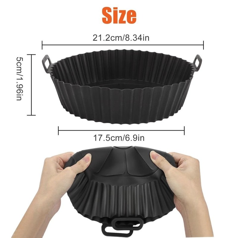Air Fryer Silicone Pot Basket Liners NonStick Safe Oven Baking Tray Mat For Easy Clean Heat Resist 7