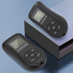 portable digital fm radio with lcd screen & 3.5mm earphone jack compact & stereo