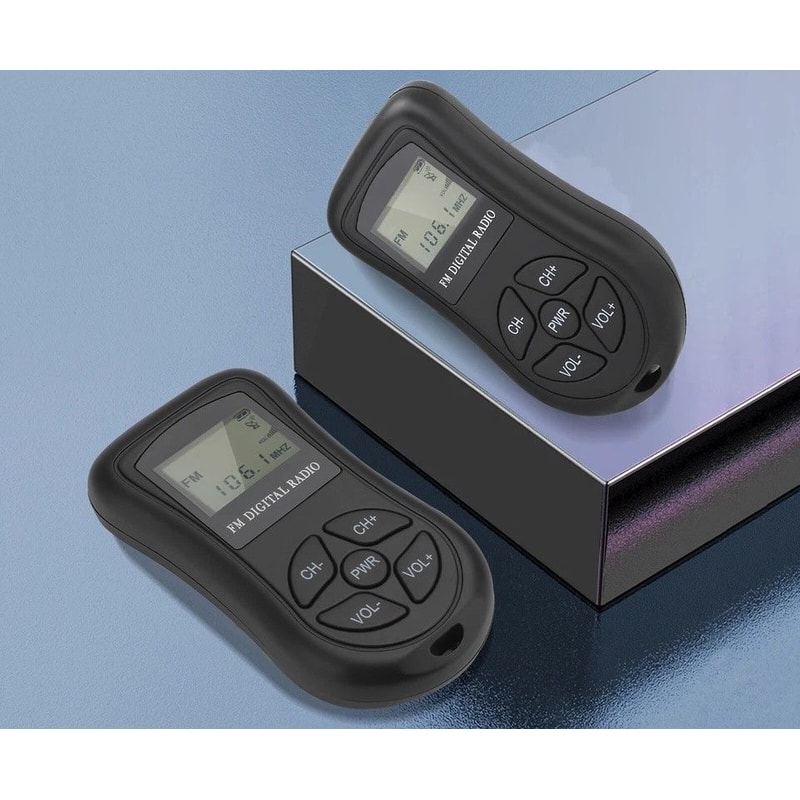 Portable Digital FM Radio With LCD Screen 35mm Earphone Jack Compact Stereo 0