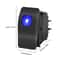 Waterproof Rocker Switch Blue LED SPST ONOFF For Boat Car ATV 1