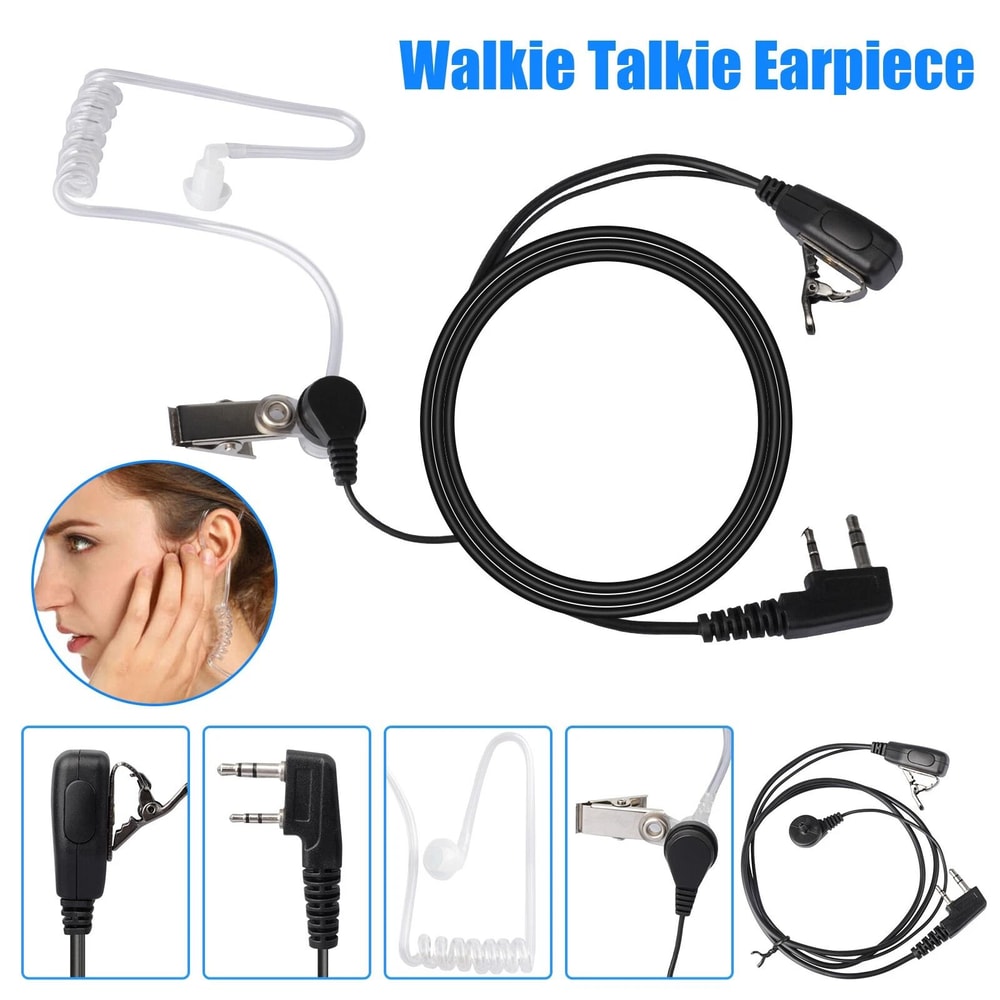 Walkie Talkie Earpiece Headset Mic PTT For BAOFENG BAOJIE WEIERWEI Radios Clear Communication 1