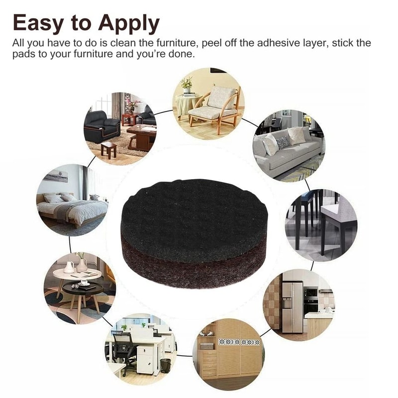 NonSlip Felt Pads For Furniture Protectors SelfAdhesive Chair Table Feet 4