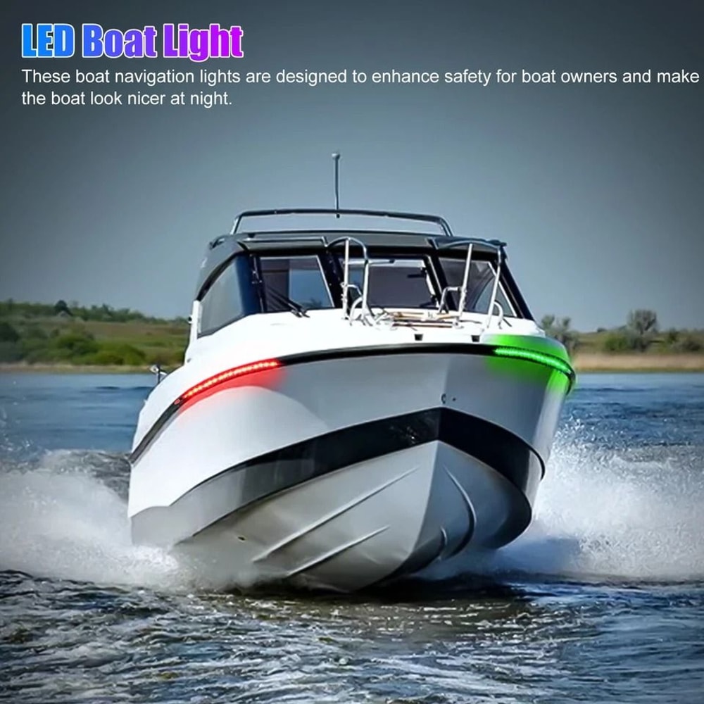 Waterproof Red Green Submersible Boat Navigation Lights For Safe Stylish Boating 1